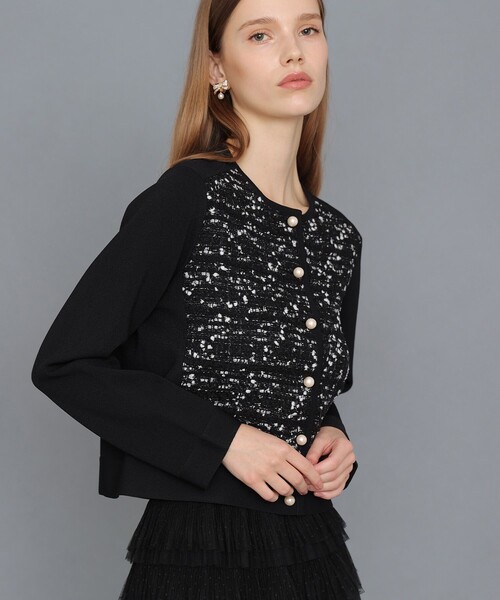 ANAYI(アナイ)の「モノトーンツイードコンビ カーディガン(カーディガン/ボレロ・レディース・ブラック・38)」の8枚目の写真