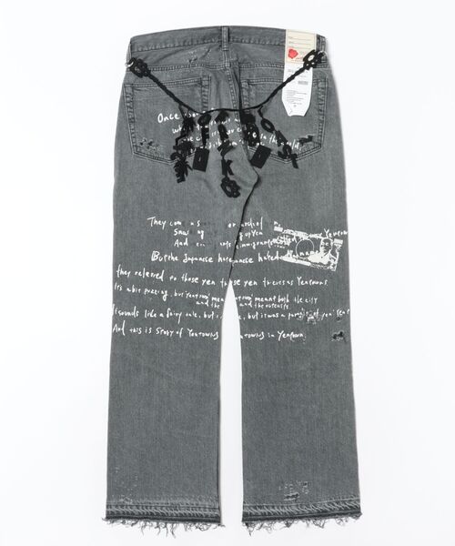SEVESKIG(セヴシグ)の「seveskig/セブシグ/Trompe l'oeil Pants(デニムパンツ・メンズ・ブラック・L)」の2枚目の写真