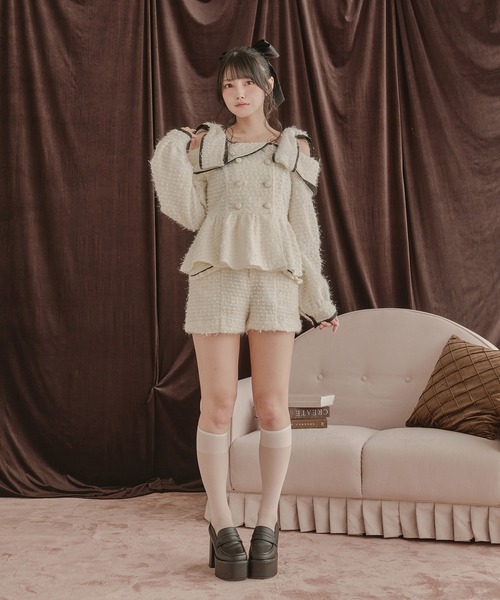 【26SS】メゾンスペシャル　ミニスカートレイヤーカプリパンツ Mini Skirt Layer Capri Pants/ミニスカートレイヤーカプリパンツ