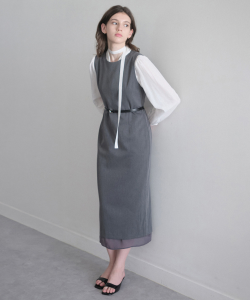 LENAV(ルナブ)の「Wool round One-piece (beige)(ワンピース・レディース・ベージュ・FREE)」の4枚目の写真