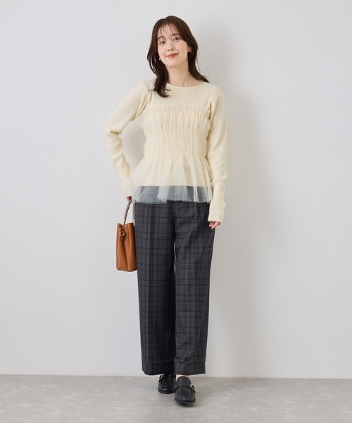 ROPE' PICNIC(ロペピクニック)の「チュールドッキングニットプルオーバー(ニット/セーター・レディース・グレー/ブルー系その他4/キナリ/ブラック・FREE)」の20枚目の写真