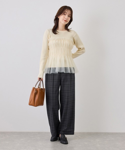 ROPE' PICNIC(ロペピクニック)の「チュールドッキングニットプルオーバー(ニット/セーター・レディース・グレー/ブルー系その他4/キナリ/ブラック・FREE)」の21枚目の写真