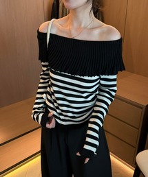 オフショル オフショルダー」に該当するトップス（ブラック/黒色系