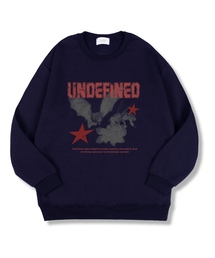 アンディファイニード オーバーサイズ 特殊裏毛マンツーマンTシャツ 4色