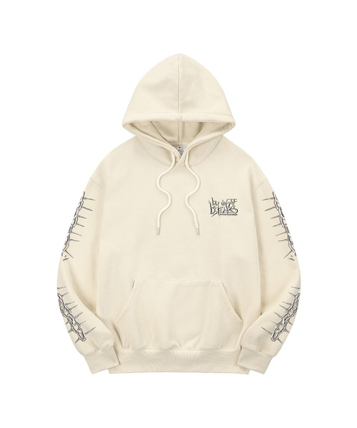 SPITXIT(スピットシット)の「BY WHAT BREAKS フードパーカー 3カラー(パーカー・メンズ・グレー/ブラック/クリーム・MEDIUM/LARGE/X-LARGE)」の3枚目の写真