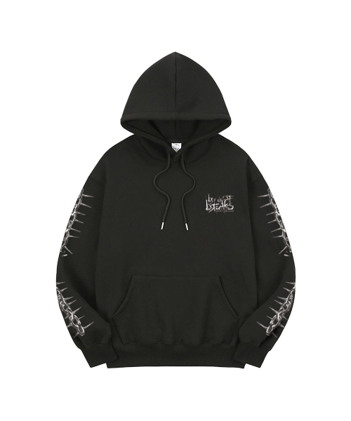 SPITXIT(スピットシット)の「BY WHAT BREAKS フードパーカー 3カラー(パーカー・メンズ・グレー/ブラック/クリーム・MEDIUM/LARGE/X-LARGE)」の4枚目の写真