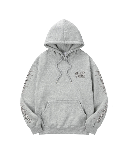 SPITXIT(スピットシット)の「BY WHAT BREAKS フードパーカー 3カラー(パーカー・メンズ・グレー/ブラック/クリーム・MEDIUM/LARGE/X-LARGE)」の6枚目の写真