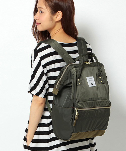 LBC(エルビーシー)の「【anello】 アネロ 高密度ナイロン風口金リュック (バックパック/リュック・レディース・ネイビー/ベージュ/ブラック/オリーブ・ONE SIZE)」の3枚目の写真
