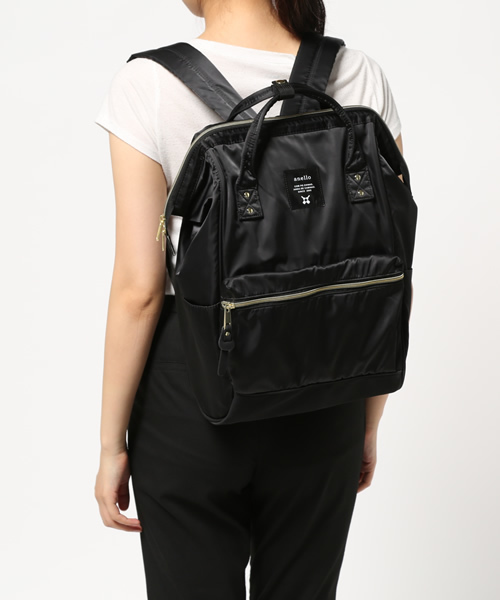 LBC(エルビーシー)の「【anello】 アネロ 高密度ナイロン風口金リュック (バックパック/リュック・レディース・ネイビー/ベージュ/ブラック/オリーブ・ONE SIZE)」の5枚目の写真