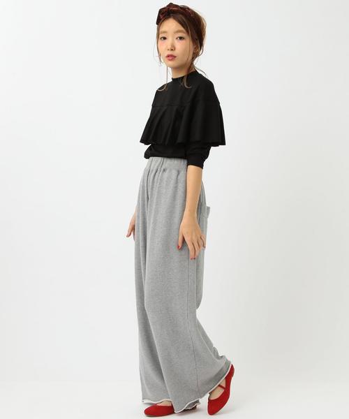 Another Edition（アナザーエディション）の「スウェットワイドパンツ/AEBC　SWEAT WIDE PT◆（その他パンツ・レディース・ライトグレー/レッド/オフホワイト/イエロー・FREE）」の12枚目の写真