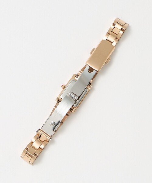 UNITED ARROWS(ユナイテッドアローズ)の「UAB スクエア メタル 腕時計(アナログ腕時計・レディース・ゴールド/シルバー/その他1/ピンク・フリー)」の6枚目の写真