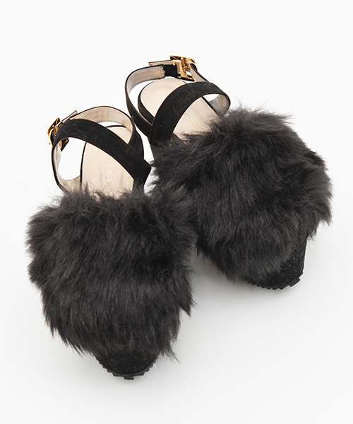 MICOAMERI（ミコアメリ）の「ファーサンダル（サンダル・レディース・ブラック/グレー/ベージュ・L/M）」の7枚目の写真