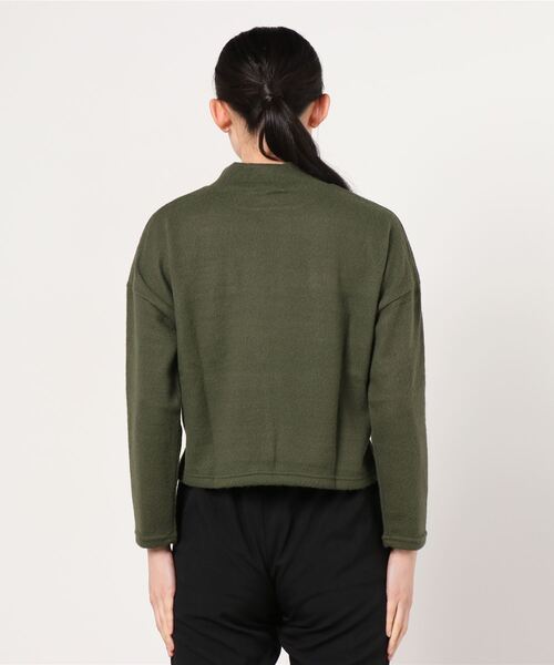 サイドスリット☆W胸ポケットニットソープルオーバートップス