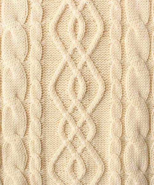 antiqua（アンティカ）の「ケーブル柄タートルニット（ニット/セーター・レディース・アイボリー/ライトグレー/ダークグレー・FREE）」の7枚目の写真