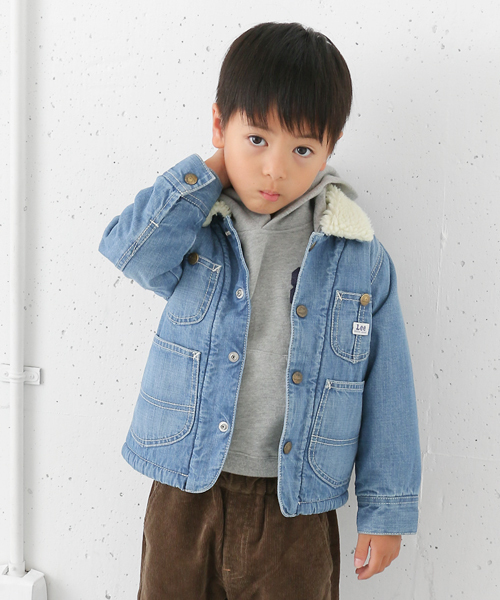 Lee（リー）の「Lee×DOORS-natural- BOA COVERALL（その他アウター・キッズ・ベージュ/ネイビー/ライトブルー・100/120/130/110）」の2枚目の写真