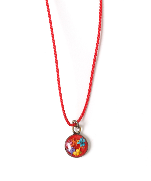 rehacer STAND(レアセルスタンド)の「Flower Cord Necklace(ネックレス・メンズ・ブルー/ブラック/レッド・FREE)」の3枚目の写真