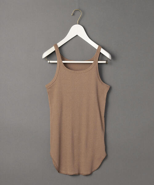 6（ロク）の「＜6(ROKU)＞TEREKO TANK TOP/ﾀﾝｸﾄｯﾌﾟ（タンクトップ・レディース・ホワイト/ブラック/ベージュ/ブラウン/レッド/パープル/オリーブ/ピンク/ダークブラウン/ライム・FREE）」の5枚目の写真