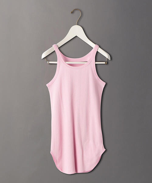 6（ロク）の「＜6(ROKU)＞TEREKO TANK TOP/ﾀﾝｸﾄｯﾌﾟ（タンクトップ・レディース・ホワイト/ブラック/ベージュ/ブラウン/レッド/パープル/オリーブ/ピンク/ダークブラウン/ライム・FREE）」の9枚目の写真