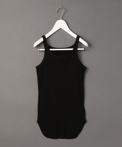 6（ロク）の「＜6(ROKU)＞TEREKO TANK TOP/ﾀﾝｸﾄｯﾌﾟ（タンクトップ・レディース・ホワイト/ブラック/ベージュ/ブラウン/レッド/パープル/オリーブ/ピンク/ダークブラウン/ライム・FREE）」の2枚目の写真