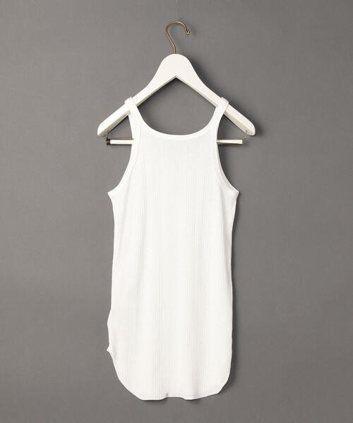 6（ロク）の「＜6(ROKU)＞TEREKO TANK TOP/ﾀﾝｸﾄｯﾌﾟ（タンクトップ・レディース・ホワイト/ブラック/ベージュ/ブラウン/レッド/パープル/オリーブ/ピンク/ダークブラウン/ライム・FREE）」の16枚目の写真