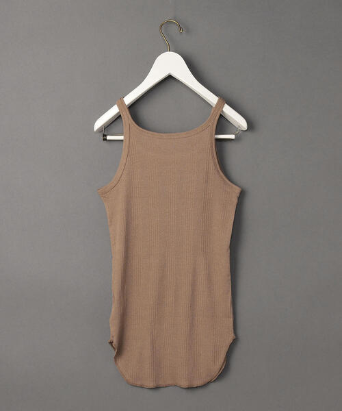 6（ロク）の「＜6(ROKU)＞TEREKO TANK TOP/ﾀﾝｸﾄｯﾌﾟ（タンクトップ・レディース・ホワイト/ブラック/ベージュ/ブラウン/レッド/パープル/オリーブ/ピンク/ダークブラウン/ライム・FREE）」の18枚目の写真