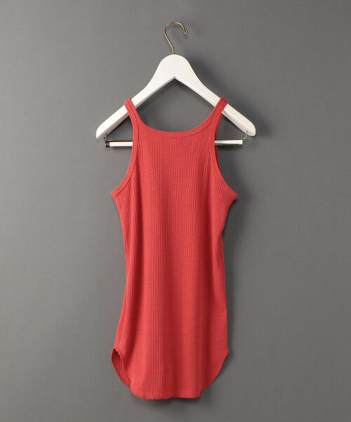 6（ロク）の「＜6(ROKU)＞TEREKO TANK TOP/ﾀﾝｸﾄｯﾌﾟ（タンクトップ・レディース・ホワイト/ブラック/ベージュ/ブラウン/レッド/パープル/オリーブ/ピンク/ダークブラウン/ライム・FREE）」の22枚目の写真