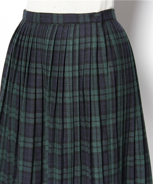 BEAMS BOY(ビームスボーイ)の「BEAMS BOY / WOOLプリーツスカート **(スカート・レディース・ホワイト/ネイビー・ONE SIZE)」の5枚目の写真