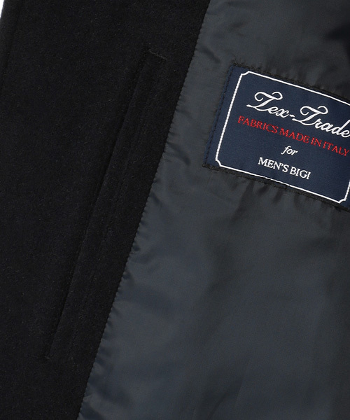 ESSENTIAL GARMENT MEN'S BIGI（エッセンシャルガーメントメンズビギ）の「ウールメルトンジャケット/イタリアンファブリック（ピーコート・メンズ・グレー/ネイビー/キャメル・S/L/M/SS）」の13枚目の写真