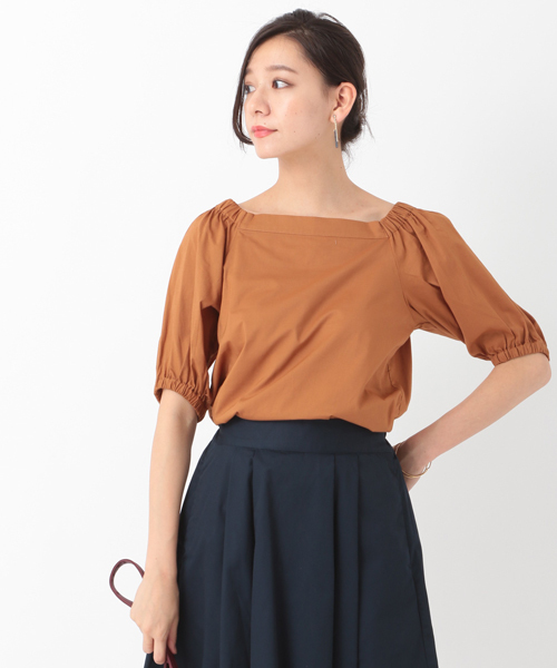 earth music&ecology（アースミュージックアンドエコロジー）の「・ボリュームスリーブプルオーバー（シャツ/ブラウス・レディース・アイボリー/ブラック/ボルドー/キャメル・FREE）」の4枚目の写真