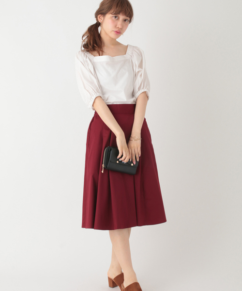 earth music&ecology（アースミュージックアンドエコロジー）の「・ボリュームスリーブプルオーバー（シャツ/ブラウス・レディース・アイボリー/ブラック/ボルドー/キャメル・FREE）」の14枚目の写真