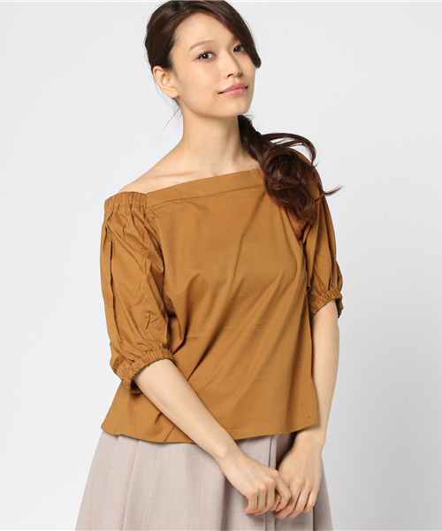 earth music&ecology（アースミュージックアンドエコロジー）の「・ボリュームスリーブプルオーバー（シャツ/ブラウス・レディース・アイボリー/ブラック/ボルドー/キャメル・FREE）」の15枚目の写真