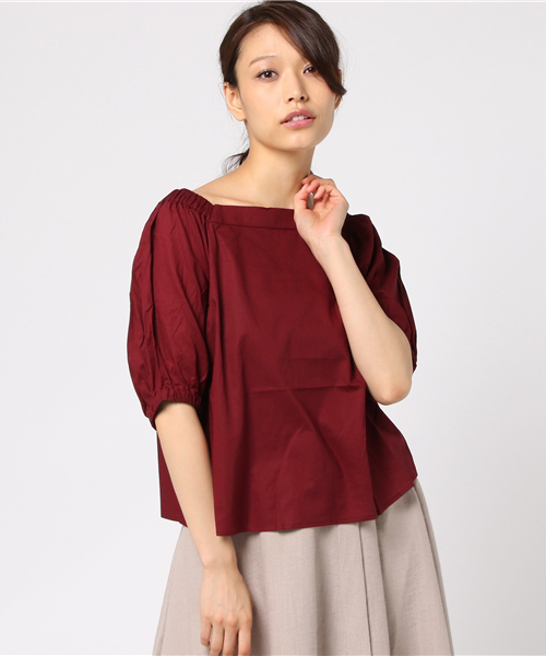 earth music&ecology（アースミュージックアンドエコロジー）の「・ボリュームスリーブプルオーバー（シャツ/ブラウス・レディース・アイボリー/ブラック/ボルドー/キャメル・FREE）」の17枚目の写真