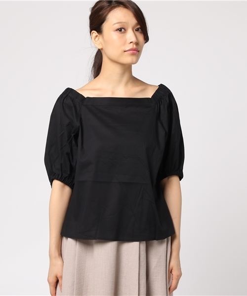 earth music&ecology（アースミュージックアンドエコロジー）の「・ボリュームスリーブプルオーバー（シャツ/ブラウス・レディース・アイボリー/ブラック/ボルドー/キャメル・FREE）」の12枚目の写真