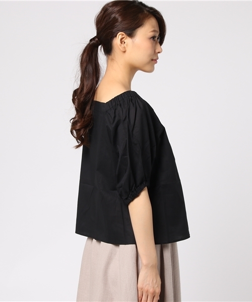 earth music&ecology（アースミュージックアンドエコロジー）の「・ボリュームスリーブプルオーバー（シャツ/ブラウス・レディース・アイボリー/ブラック/ボルドー/キャメル・FREE）」の11枚目の写真