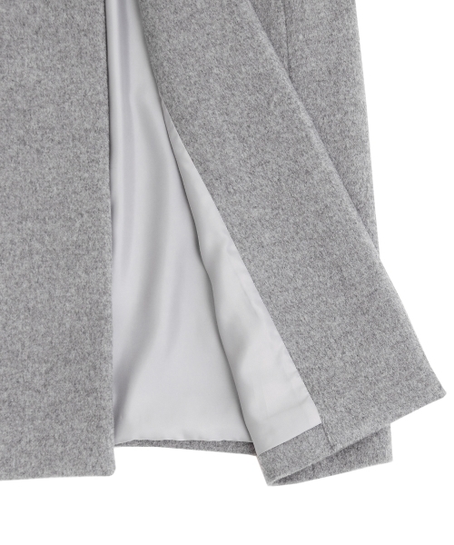 le.coeur blanc(ルクールブラン)の「ソフトダブルクロスVノーカラーコート(その他アウター・レディース・ブラック/グレー/グレイッシュベージュ・36/38)」の8枚目の写真