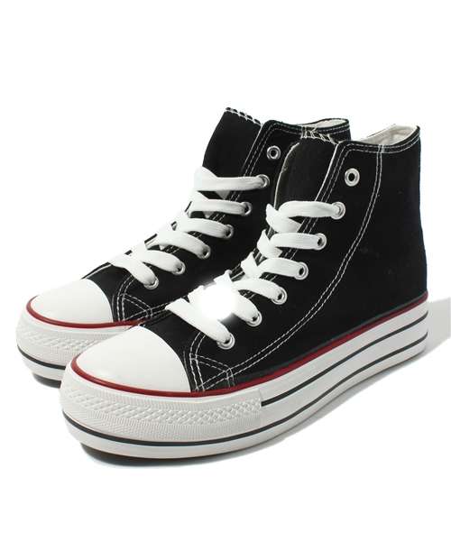 WEGO(ウィゴー)の「厚底スニーカー(スニーカー・レディース・ホワイト/ブラック・23.5/24.5)」の1枚目の写真