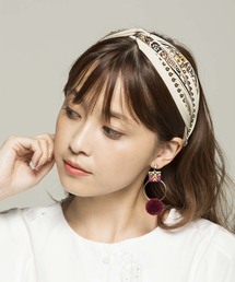 PLAIN CLOTHING | ヴィンテージ風花柄ヘアバンド【PLAIN CLOTHING】(ヘアバンド)
