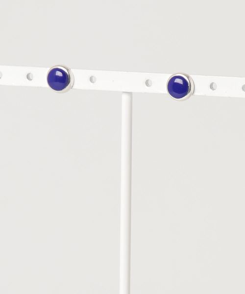 TONE SELECT GOODS（トーンセレクトグッズ）の「【925 SILVER ACC】ラウンドストーンピアスSV925(OG)（ピアス（両耳用）・レディース・ブルー系その他/その他/ブルー系その他2/レッド/ブラック/その他1/ブルー・FREE）」の11枚目の写真