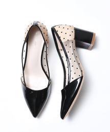 Au BANNISTER | ブロックヒールチュールパンプス(パンプス)