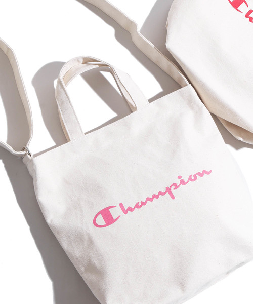 Champion（チャンピオン）の「∴WEGO/Champion 別注2WAYショルダーバッグ（ショルダーバッグ・メンズ・ホワイト/ピンク/マスタード/グリーン/ブラック/レッド・FREE）」の5枚目の写真