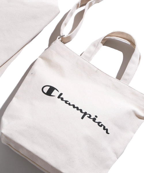 Champion（チャンピオン）の「∴WEGO/Champion 別注2WAYショルダーバッグ（ショルダーバッグ・メンズ・ホワイト/ピンク/マスタード/グリーン/ブラック/レッド・FREE）」の3枚目の写真