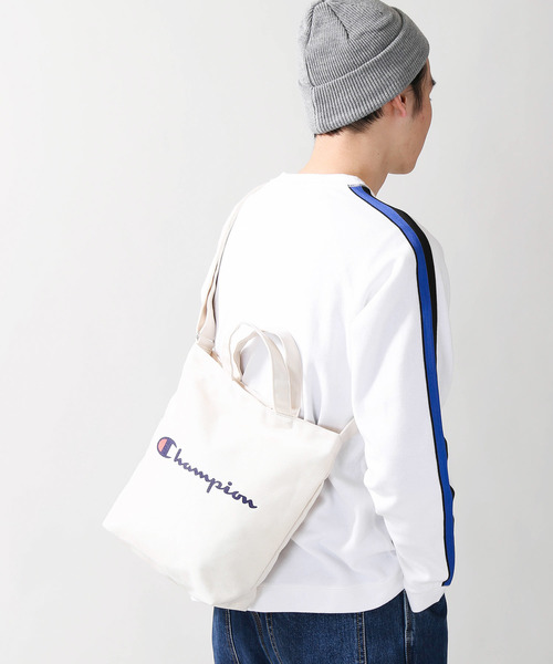 Champion（チャンピオン）の「∴WEGO/Champion 別注2WAYショルダーバッグ（ショルダーバッグ・メンズ・ホワイト/ピンク/マスタード/グリーン/ブラック/レッド・FREE）」の7枚目の写真