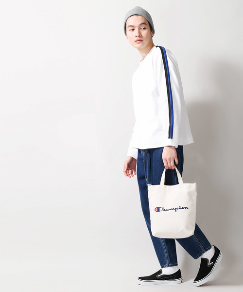 Champion（チャンピオン）の「∴WEGO/Champion 別注2WAYショルダーバッグ（ショルダーバッグ・メンズ・ホワイト/ピンク/マスタード/グリーン/ブラック/レッド・FREE）」の9枚目の写真