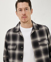 AZUL by moussy | オンブレーチェック長袖オープンシャツ(シャツ/ブラウス)