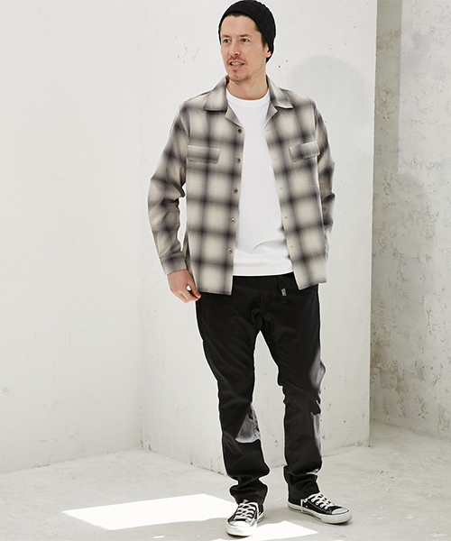 AZUL by moussy（アズールバイマウジー）の「オンブレーチェック長袖オープンシャツ（シャツ/ブラウス・メンズ・ブラック系その他/グレー系その他・LARGE/MEDIUM/SMALL）」の10枚目の写真