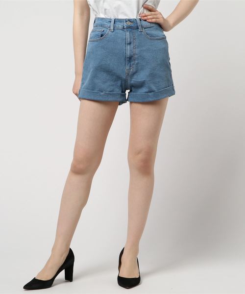 WEGO(ウィゴー)の「WEGO/デイリーハイウエストショーツ(デニムパンツ・レディース・インディゴブルー/ダークインディゴブルー/ライトインディゴブルー・SMALL/MEDIUM/LARGE)」の20枚目の写真