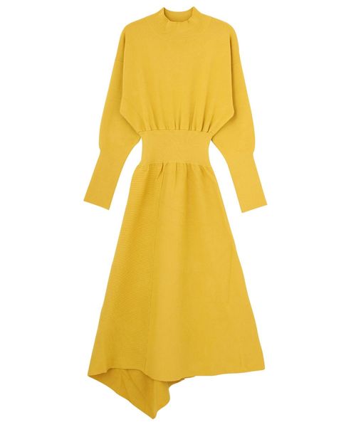 LAGUNAMOON（ラグナムーン）の「イレギュラーヘムニットワンピース（ワンピース・レディース・ブラック/ベージュ/イエロー/グリーン・SMALL/MEDIUM）」の4枚目の写真