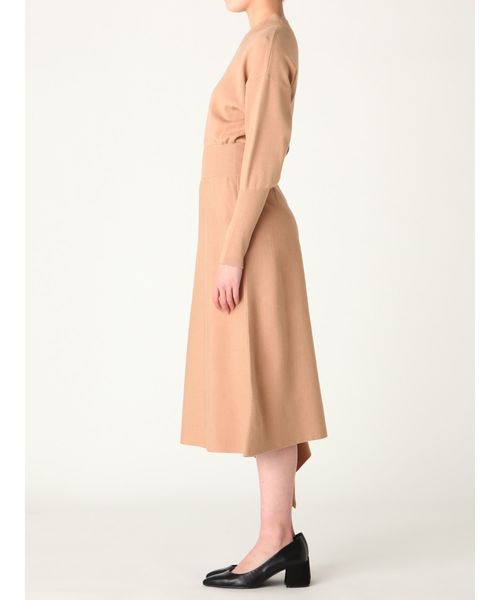 LAGUNAMOON（ラグナムーン）の「イレギュラーヘムニットワンピース（ワンピース・レディース・ブラック/ベージュ/イエロー/グリーン・SMALL/MEDIUM）」の7枚目の写真