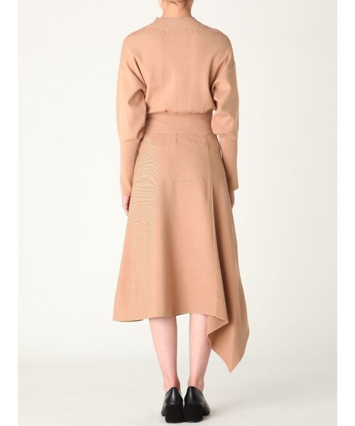 LAGUNAMOON（ラグナムーン）の「イレギュラーヘムニットワンピース（ワンピース・レディース・ブラック/ベージュ/イエロー/グリーン・SMALL/MEDIUM）」の8枚目の写真