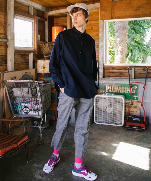 LIDNM（リドム）の「LIDNM リドム / バンドカラーOXシャツ / L18AW-183（シャツ/ブラウス・メンズ・ホワイト/ネイビー・SMALL/MEDIUM/LARGE）」の10枚目の写真